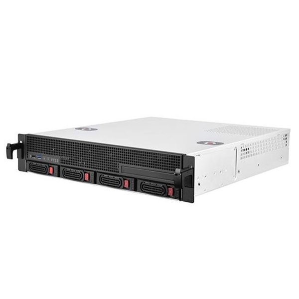 Silverstone SilverStone Technologies RM21-304 3.5 x 2.5 in. Hot Swap Bays Micro-ATx 2U Rackmount Server Case RM21-304